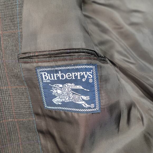 Vintage Burberrys Blazer Mens 44R? Wool Sport Coat Jacket 2 Button Union Made - Picture 13 of 16